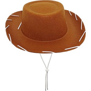 4E’s Novelty Brown Toddler Cowboy Hat - Boys & Girls Brown Cowboy Hat for Themed Party Costume, Ideal Cowboy Hat & Toddler Cowboy Outfit, Ages 3-5 - 1 of 4