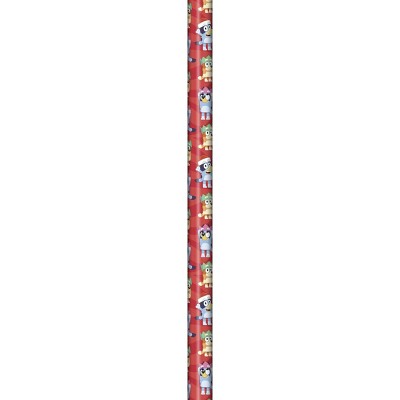 Image of American Greetings 40 sq ft Bluey Christmas Gift Wrap: Printed Pattern, Multicolored