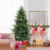 Tangkula 7 FT Pre-Lit Artificial Xmas Tree Hinged Xmas Tree with 1090 PVC PE Branch Tips 340 Warm White LED Lights 8 Lighting Modes & Gloves - 4 of 4