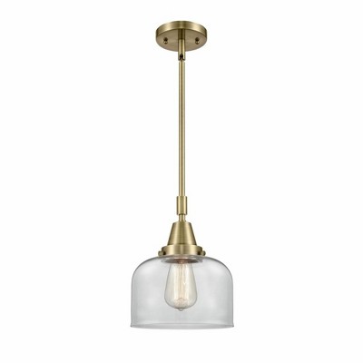 Bell - 1 Light Stem Hung Mini Pendant In Industrial Style-11.13 Inches Tall and 8 Inches Wide