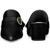 BLISSFUL STEP Women's Pointed Toe Slip on Chunky Heel Mules - 2 of 3