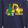 Boys' - Instant Message - Santa Excavator Christmas Presents Long Sleeve Graphic T-Shirt - 2 of 4