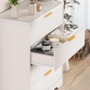 Fluted Dresser for Bedroom with 4 Drawers, 38.6" Tall Dresser with Metal Handles, Wide Chest of Drawers for Living Room, Hallway, Closet - 4 of 4
