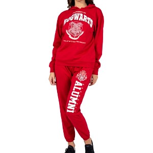 Harry Potter Hogwarts Alumni Juniors Red Hoodie And Joggers Set - 1 of 4