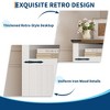 Corner Storage Cabinet, Corner Coffee Bar for Bathroom, Kitchen, Living Room,White - 4 of 4