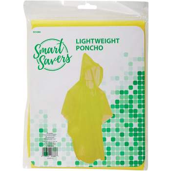 Smart Savers  52 In. x 40 In. Yellow Lightweight Rain Poncho HJ055 Pack of 12