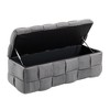 NicBex Modern 43.7" Velvet Storage Bench with Wood Frame for Bedroom and Entryway - 4 of 4