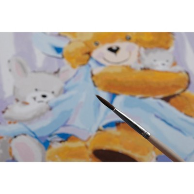 Vervaco Paint By Number Kit 12"X16"-Bear With A Blanket