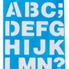 Westcott® LetterCraft Reusable Plastic Stencils, Full Alphabet & Numbers, Helvetica Bold Font, 3/4-Inch, 6 Per Pack, 4 Packs - 3 of 3