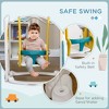 Vynxaria 6 in 1 Toddler Slide and Swing Set, Baby Slide for Age 1-3 Years with Basketball Hoop, Climber, Telescope, Indoor Playground, Yellow - 4 of 4