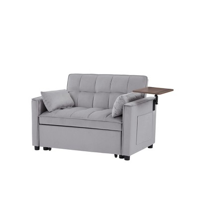 NicBex Comfy Loveseat Sofa Upholstered 2-Seat Love Seats with Pullout Bed Convertible Lounge Sofa Bed with Tufted Backrest for Bedroom,Living Room