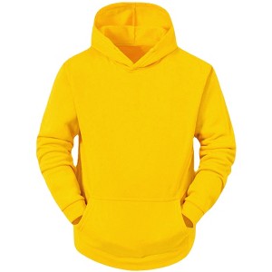 Lars Amadeus Men's Pullover Solid Long Sleeves Hooded Sweatshirts with Pocket - 1 of 4