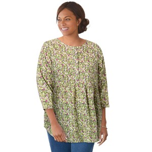 Woman Within Plus Size Empire Seam Dolman Blouse - 1 of 3