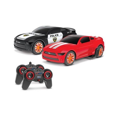 World Tech Toys Officially Licensed Ford Mustang Battle Pursuit Flip Action RC Cars -1:20 Scale - 2pk
