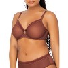 Curvy Couture Women's Sheer Mesh Full Coverage Unlined Underwire Bra Blue  Sapphire 36dd : Target