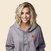 Dalix Strawberry Embroidered Fleece Cropped Hoodie Cold Fall Winter Women - 3 of 4