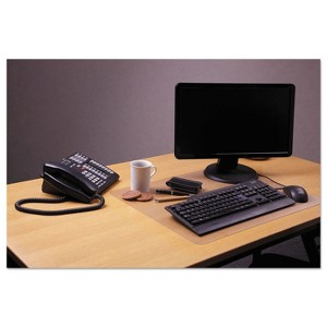 Floortex Desktex Polycarbonate Anti-Slip Desk Mat 24" x 19" Clear FPDE1924RA - 1 of 1