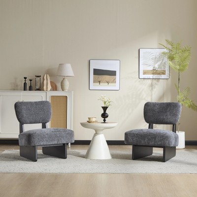 Christopher Knight Home Carlos Modern Wood Upholstered Accent Chair (Set of 2)