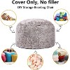 Acekool 5FT Bean Bag Cover – Soft Velvet, Machine-Washable & Storage-Ready for Adults, Giant Round Sofa Cover (Black) - 3 of 4