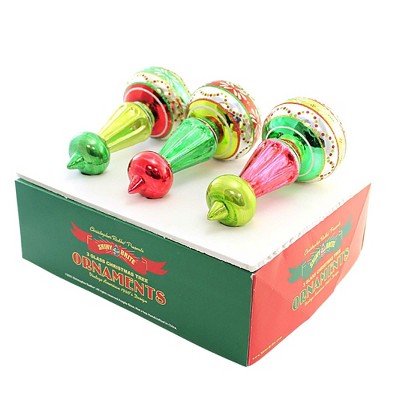 Shiny Brite 7.0 Inch Holiday Splendor Decor Shape Christmas Ornament Tree Ornament Sets