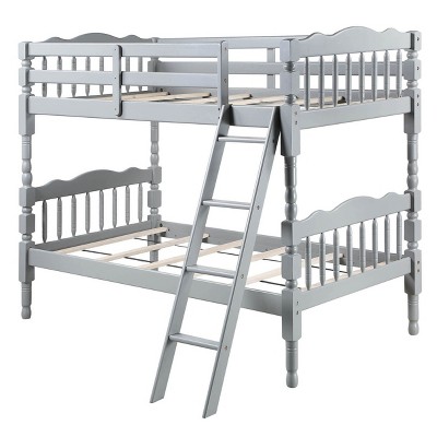 NicBex Twin Over Twin Bunk Bed with Safety Guardrail,Loft Bed with Built-in Ladder and Converts to 2 Beds,Noise Reduced Bunk Beds for Bedroom