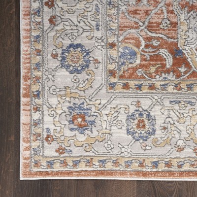 Vintage Persian Style Rectangular Multi-Color Wool Rug