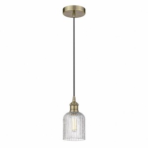 Bridal Veil - 1 Light Cord Hung Mini Pendant In Art Deco Style-9 Inches Tall and 5 Inches Wide - 1 of 1
