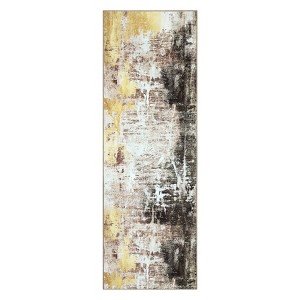 COZONY Paisley Print Mat Rug Carpet, Non-Slip Low Pile Machine Washable Floor Covering for Living Room Bedroom Entryway - 1 of 4