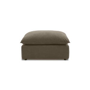 TOV Furniture Cali Performance Velvet Ottoman in Chocolate Brown - 1 of 4