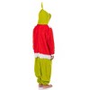 Seven Times Six The Grinch Union Suit Big Kids Santa Claus Costume Kigurumi Hooded Pajama - 4 of 4