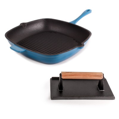 Berghoff Neo 3pc Cast Iron Cookware Set, 3qt. Covered Dutch Oven & 10 Fry  Pan, Oyster : Target