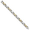 Black Bow Jewelry Men's Stainless Steel, Diamond and 14k Gold Plate Bracelet, 8.5 Inch - 2 of 4