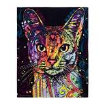 Dawhud Direct 50" x 60" Colorful Dean Russo Cat Fleece Throw Blanket for Women, Men and Kids