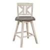 NicBex Dining Chairs Set of 2 Counter Height Chairs Black X-Back 360-degree Swivel Chair for Kitchen, Home Bar - 4 of 4