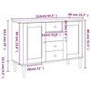 vidaXL Sideboard Storage Side Cabinet Living Room Furniture Solid Wood Pine - 4 of 4