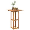 vidaXL Bistro Table Natural Solid Acacia wood Tall Simple Square - 3 of 4