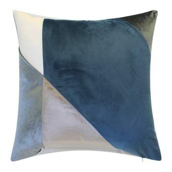 20"x20" Oversize Angular Cool Color Block Square Throw Pillow - Edie@Home