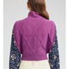Women's Sleeveless Wide Arm Turtleneck Sweater - current air - 2 of 4