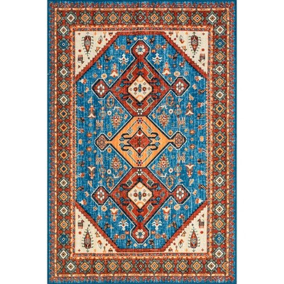 Nuloom Idell Persian Medallion Pet Friendly Machine Washable Area Rug