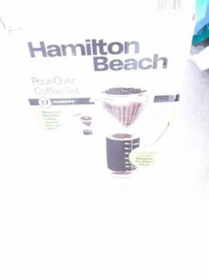 Hamilton Beach Pour Over Coffee Maker, 17 Ounce Glass Carafe - 40406