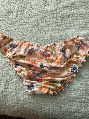 Women's Ruffle Cheeky Bikini Bottom - Shade & Shore™ Multi Floral