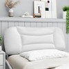 vidaXL Headboard Cushion White 39.4" Faux Leather - 3 of 4
