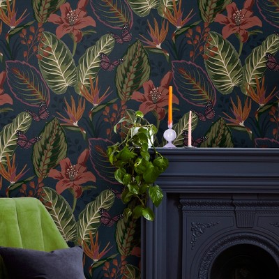 Eden Night Matte Navy Blue Removable Wallpaper Roll