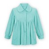 Collections Etc Soft Fleece Button Down Night Shirt with Pockets - Comfy Flattering Fit Over Pajamas or Nightgown - 2 of 4