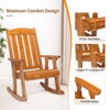 Karl Home | Fir Wood Patio Rrocking Chair With Vertical Slatted Backrest - 2 of 4