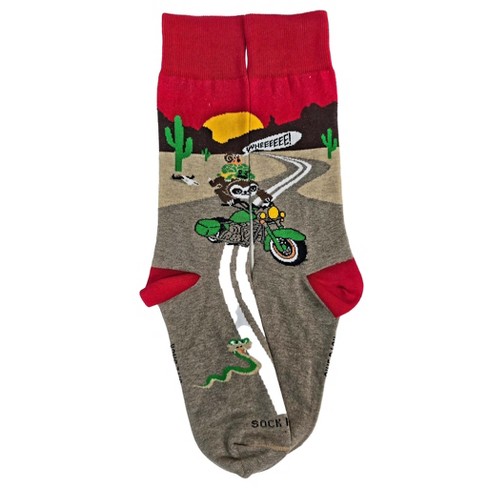 Slow Animals On A Motorcycle Socks From The Sock Panda (men's Sizes ...