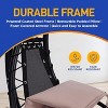 SereneLife Outdoor Swinging Chaise w/a Built-in Pillow and Removable Canopy UV Protection and Foam Covered Armrest - 4 of 4