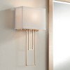 Possini Euro Design Possini Euro Siobhan 16" High Gold and White Wall Sconce - 2 of 4
