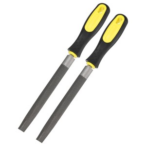 Unique Bargains Half-Round Metal File High Carbon Steel Diamond PVC Grip Handle Hand Files - 1 of 4