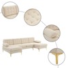 Karl Home |110 in. W Pillow Top Arm Chellie 4-Seat U-shaped Tufed Sofa in Gray - 3 of 4